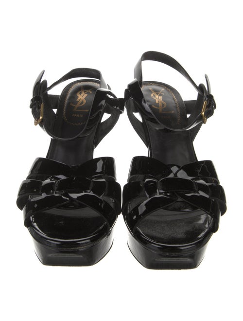 Yves Saint Laurent Patent Leather Slingback Sandals