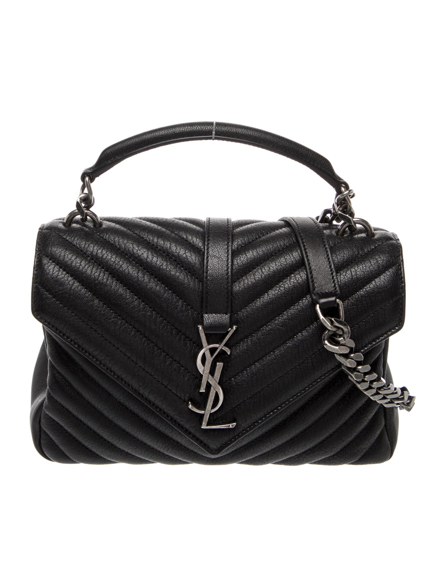 Saint Laurent Leather Top Handle Bag Medium