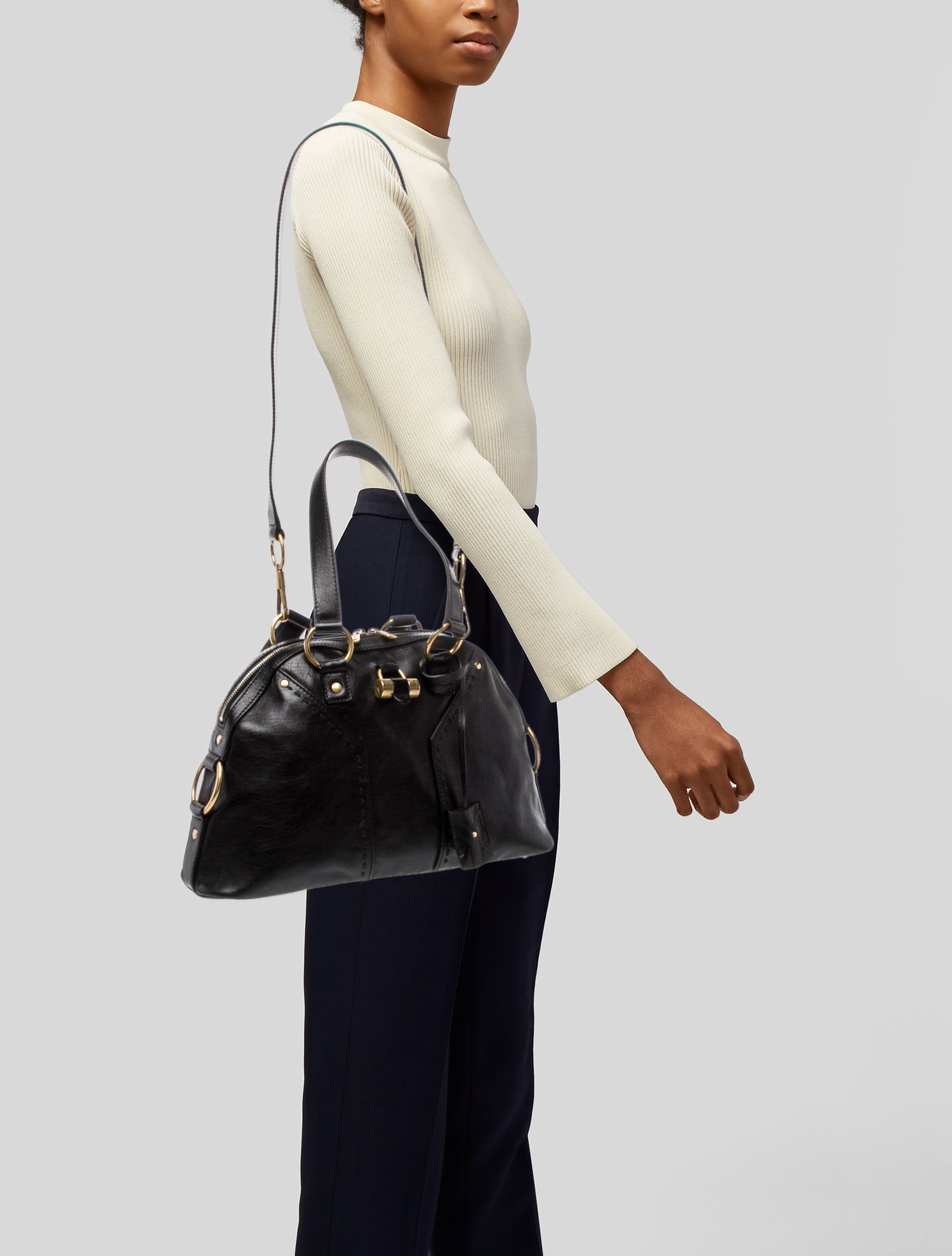 Yves Saint Laurent Leather Muse Bag Medium Vintage