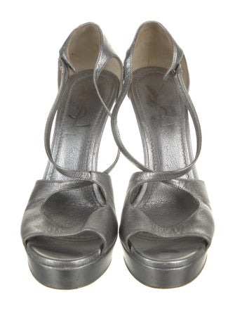 Yves Saint Laurent Leather Slingback Sandals