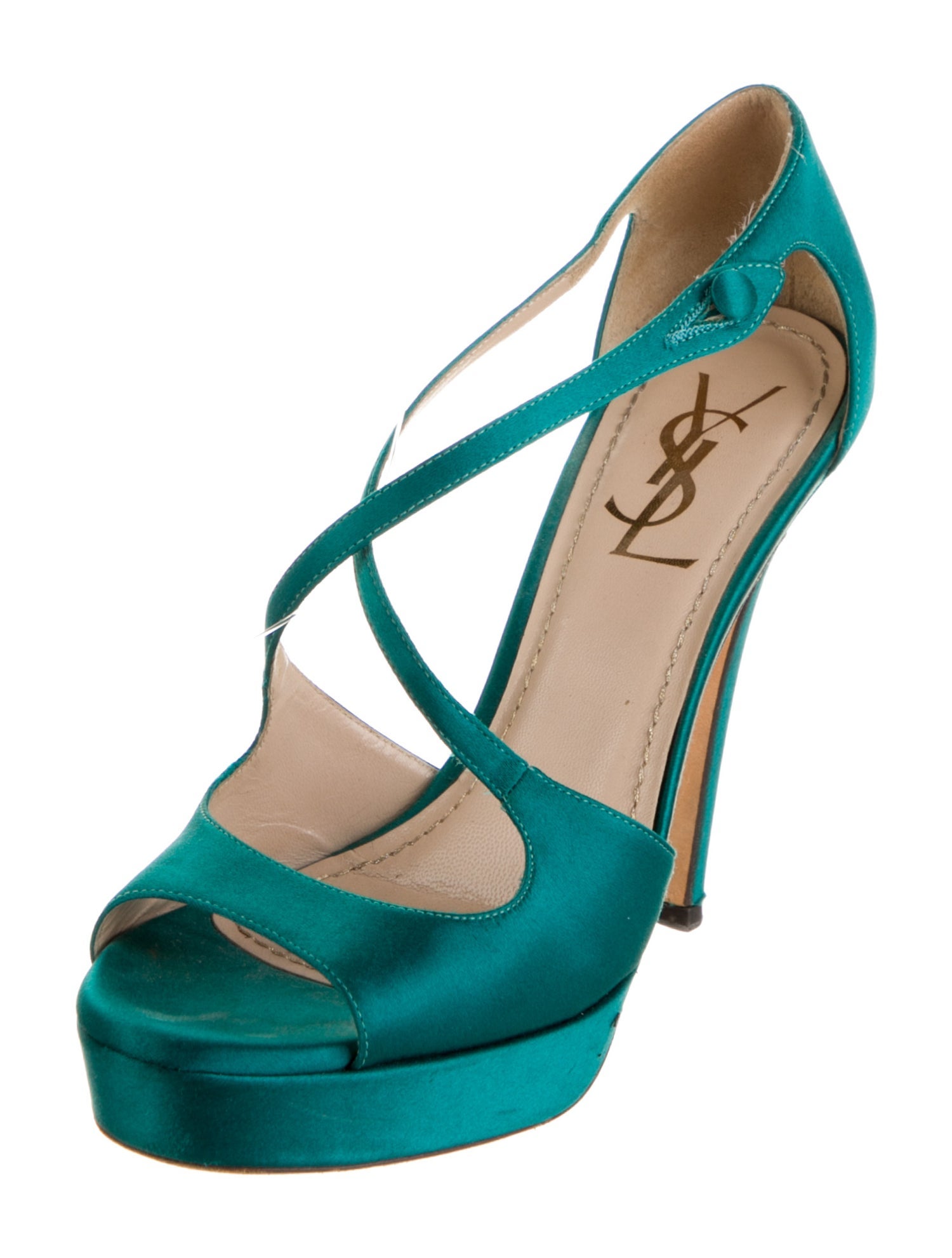 Yves Saint Laurent Satin Sandals