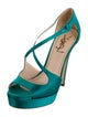 Yves Saint Laurent Satin Sandals