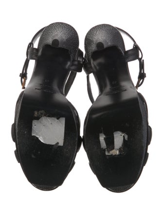 Yves Saint Laurent Leather T-Strap Sandals
