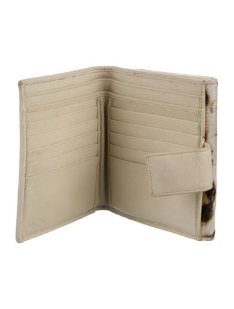 Yves Saint Laurent Ponyhair Animal Print Compact Wallet