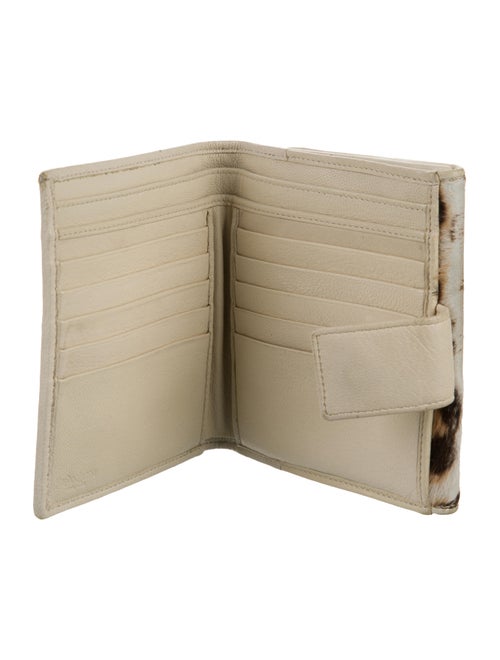 Yves Saint Laurent Ponyhair Animal Print Compact Wallet