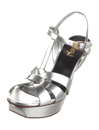 Yves Saint Laurent Leather T-Strap Sandals