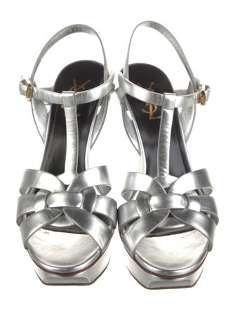 Yves Saint Laurent Leather T-Strap Sandals