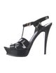 Yves Saint Laurent Patent Leather T-Strap Sandals