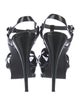 Yves Saint Laurent Patent Leather T-Strap Sandals
