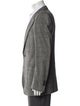 Yves Saint Laurent Wool Plaid Print Peacoat