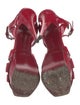 Yves Saint Laurent Patent Leather T-Strap Sandals