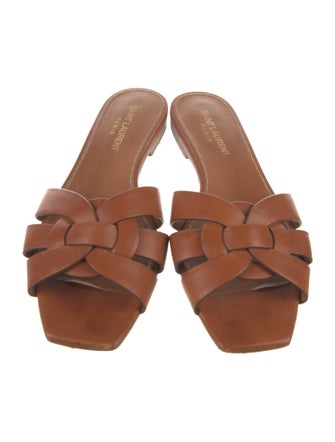 Yves Saint Laurent Leather Slides