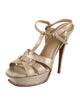 Yves Saint Laurent Leather T-Strap Sandals