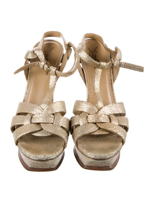 Yves Saint Laurent Leather T-Strap Sandals