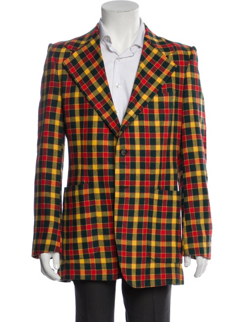 Yves Saint Laurent Plaid Print Blazer
