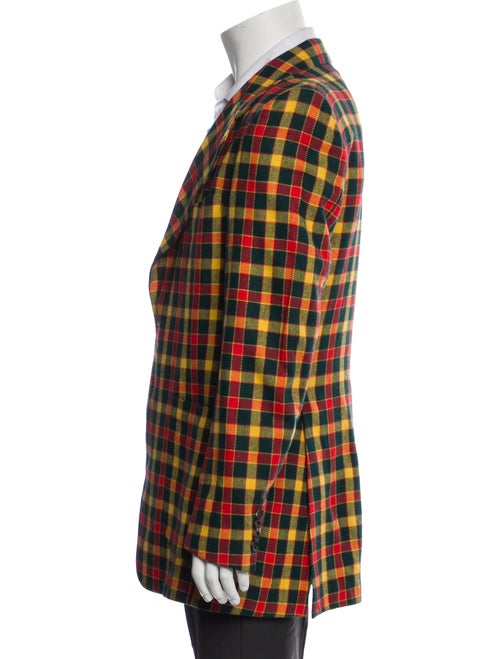 Yves Saint Laurent Plaid Print Blazer