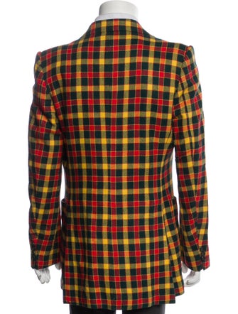 Yves Saint Laurent Plaid Print Blazer