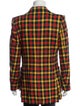 Yves Saint Laurent Plaid Print Blazer