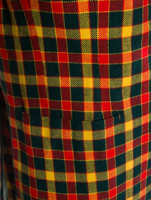 Yves Saint Laurent Plaid Print Blazer