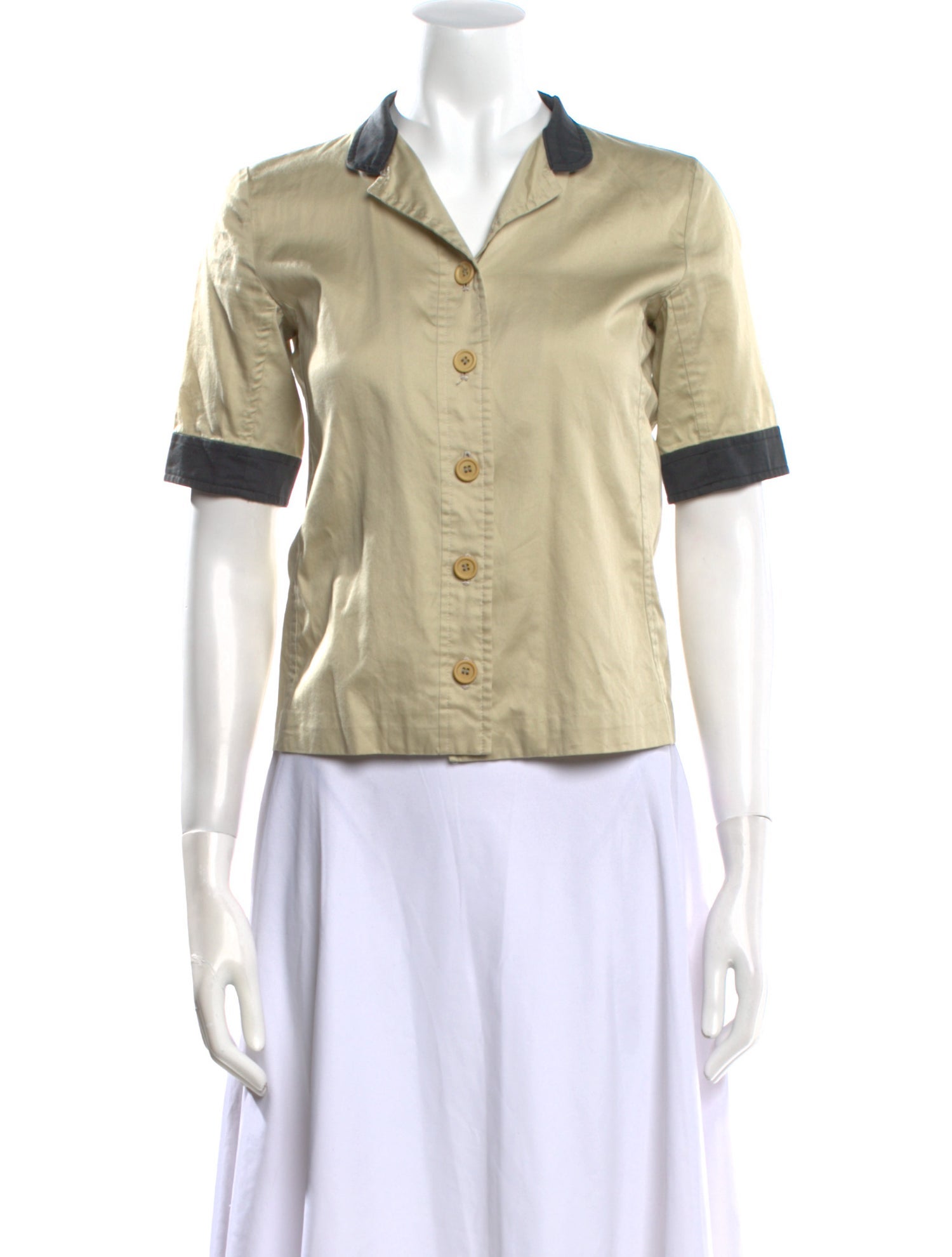 Yves Saint Laurent Silk Short Sleeve Polo