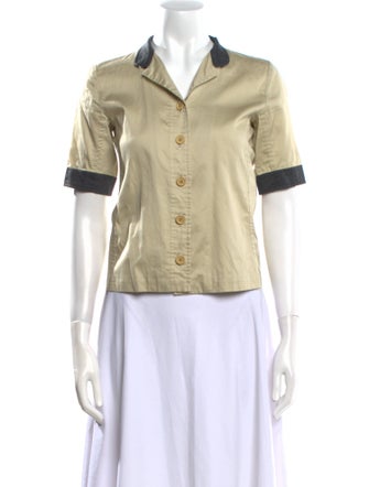 Yves Saint Laurent Silk Short Sleeve Polo