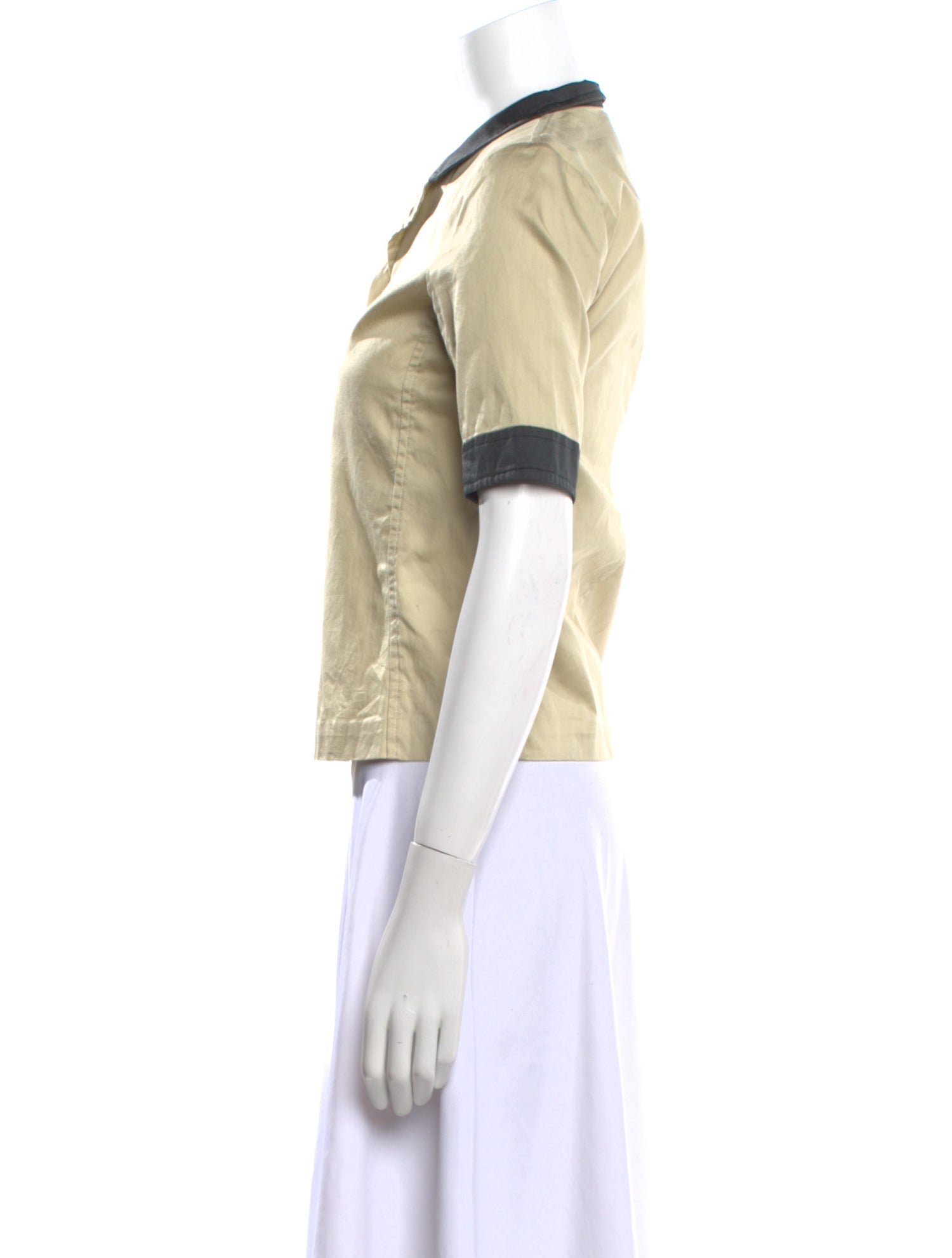 Yves Saint Laurent Silk Short Sleeve Polo