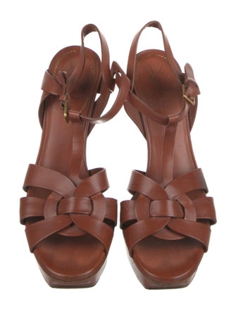 Yves Saint Laurent Leather T-Strap Sandals