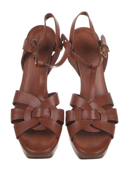 Yves Saint Laurent Leather T-Strap Sandals