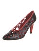 Yves Saint Laurent Leather Colorblock Pattern Pumps