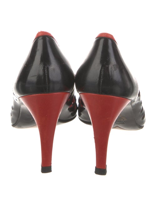 Yves Saint Laurent Leather Colorblock Pattern Pumps