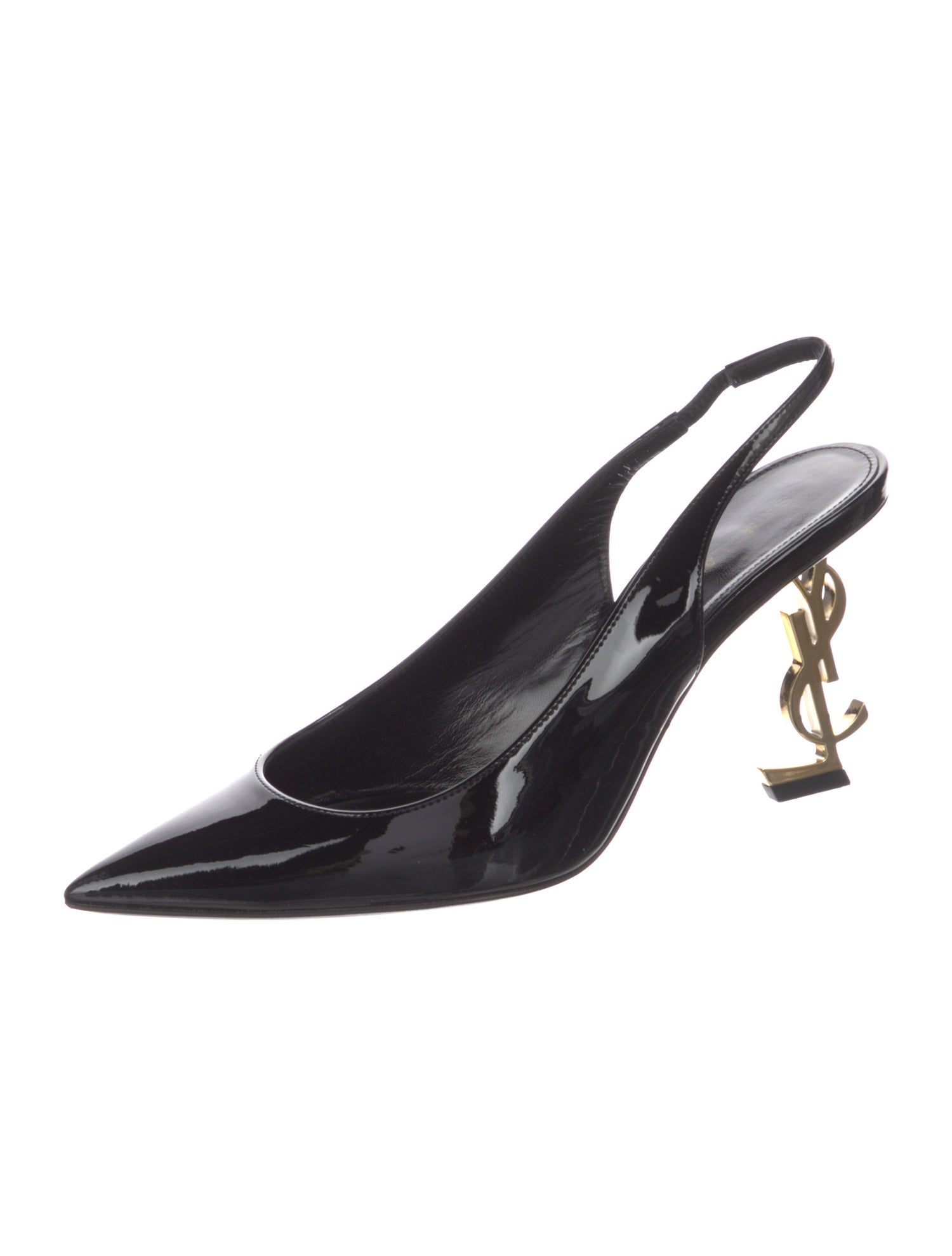 Saint Laurent Patent Leather Slingback Pumps