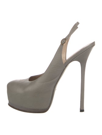 Yves Saint Laurent Leather Slingback Pumps
