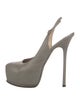 Yves Saint Laurent Leather Slingback Pumps