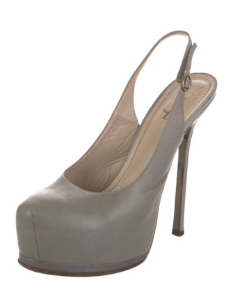 Yves Saint Laurent Leather Slingback Pumps