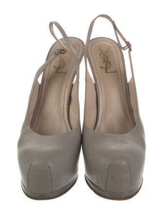 Yves Saint Laurent Leather Slingback Pumps