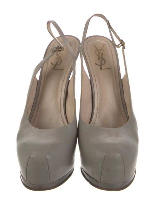 Yves Saint Laurent Leather Slingback Pumps