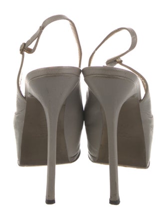 Yves Saint Laurent Leather Slingback Pumps