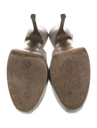 Yves Saint Laurent Leather Slingback Pumps