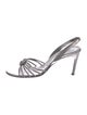 Yves Saint Laurent Leather Crystal Embellishments Slingback Sandals