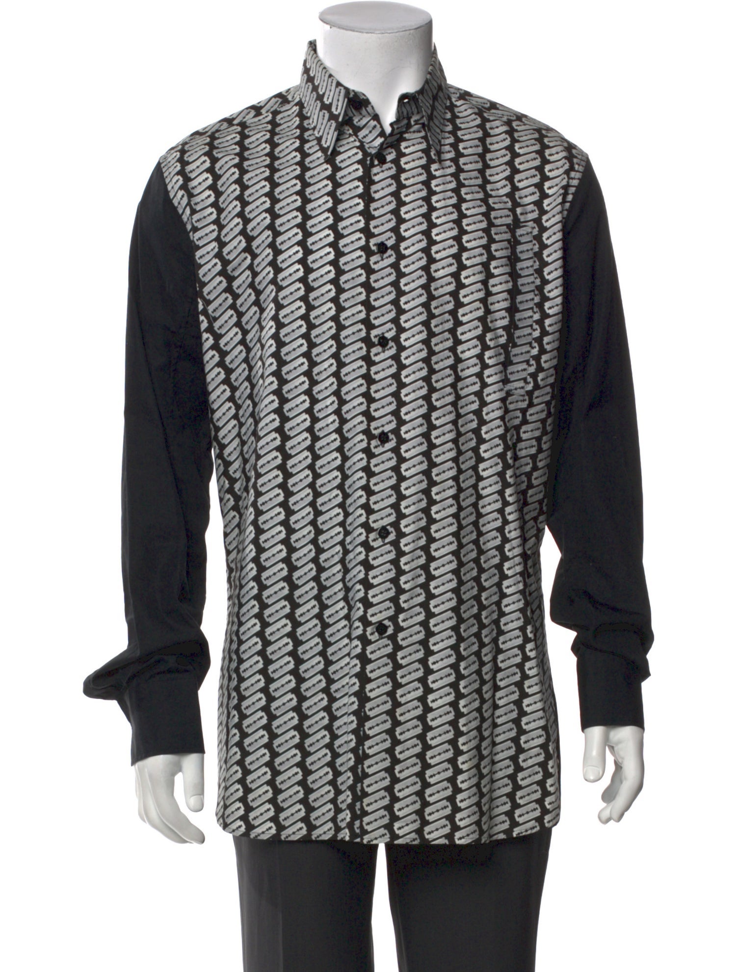 Yves Saint Laurent Printed Long Sleeve Shirt