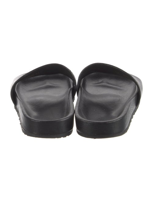 Yves Saint Laurent Leather Embroidered Accent Slides