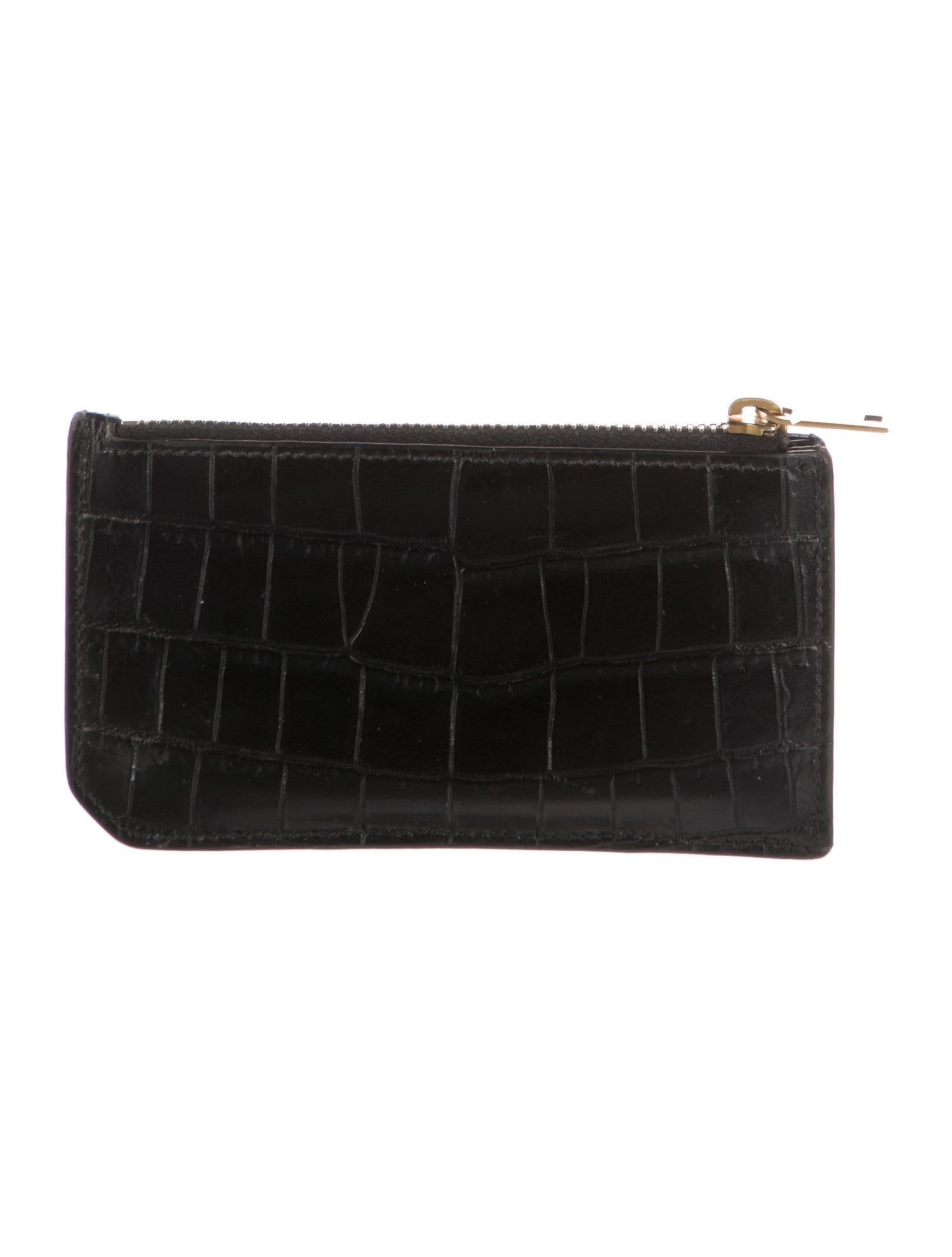 Saint Laurent Fragments Zipped Embossed Leather Wallet