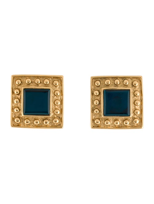Yves Saint Laurent Resin Textured Clip-On Earrings