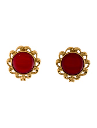Yves Saint Laurent Resin Clip-On Earrings