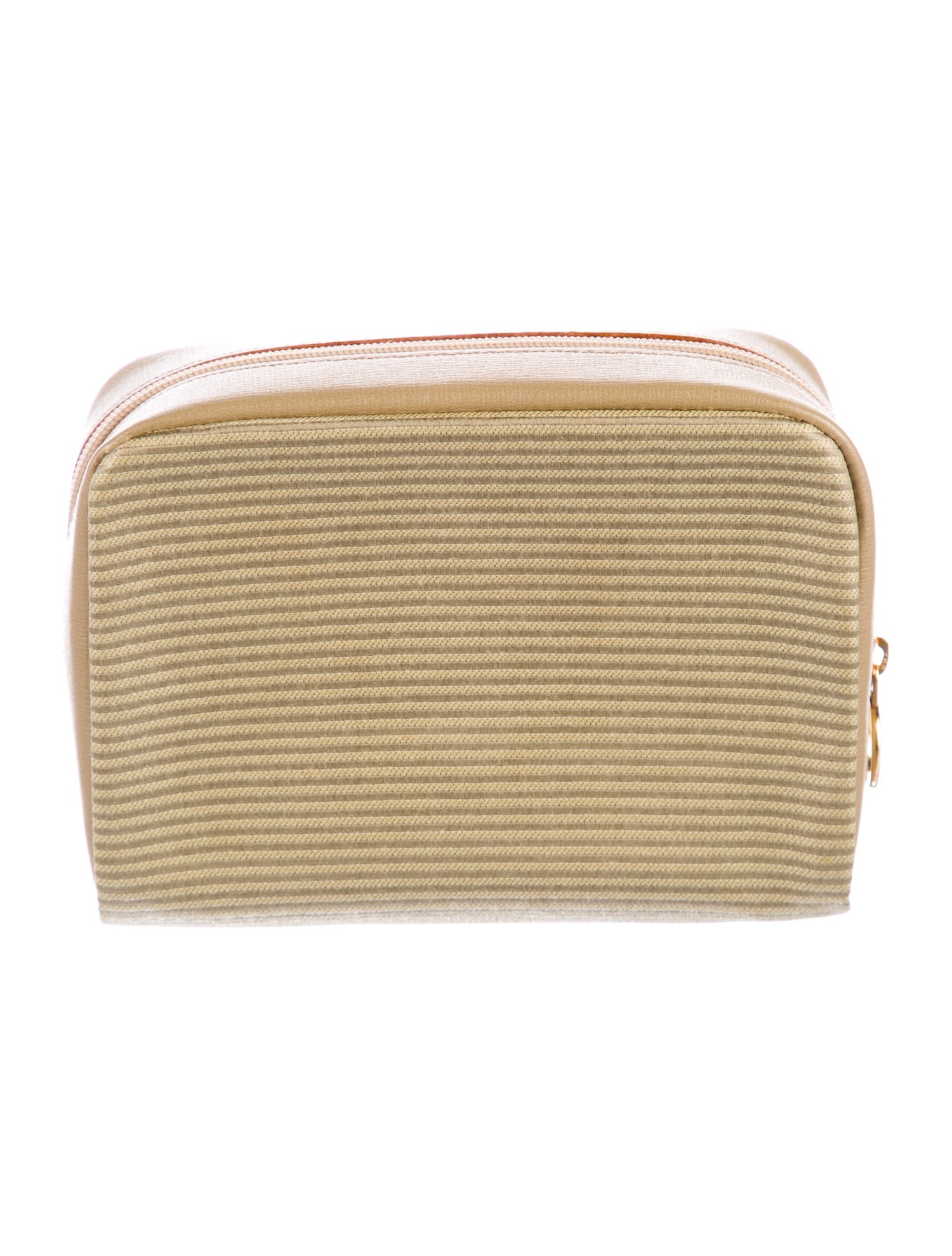 Yves Saint Laurent Leather-Trimmed Cosmetic Bag w/ Tags