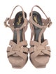 Yves Saint Laurent Suede T-Strap Sandals