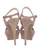 Yves Saint Laurent Suede T-Strap Sandals