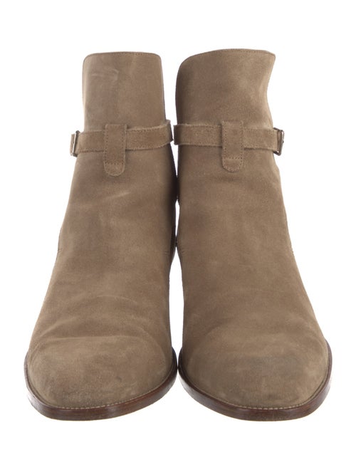 Saint Laurent Suede Moto Boots