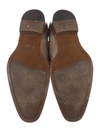 Saint Laurent Suede Moto Boots