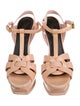 Yves Saint Laurent Patent Leather T-Strap Sandals